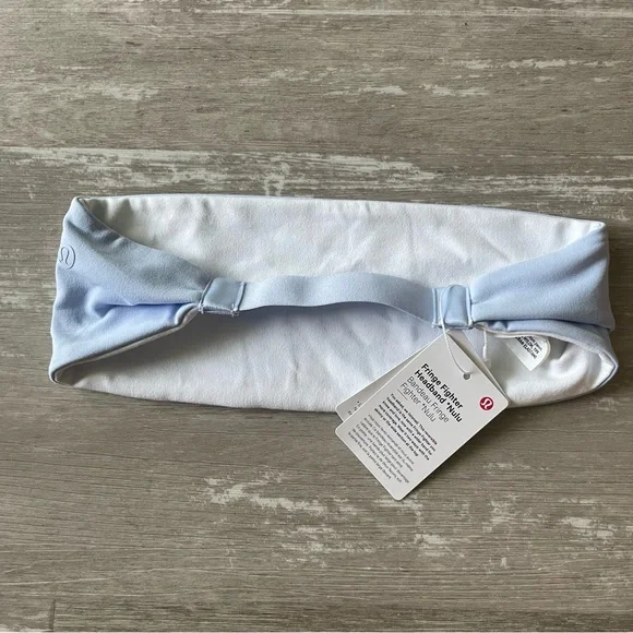 Lululemon Fringe Fighter Headband *Nulu - Pastel Blue/White - Picture 2 of 8